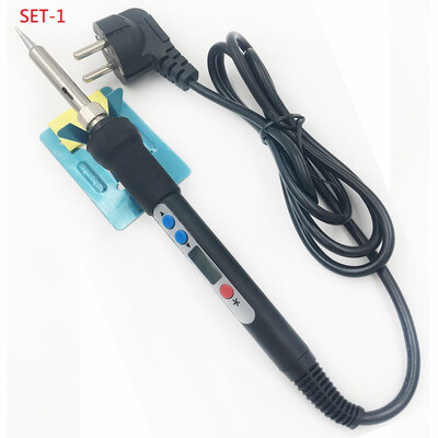 

New Solder Iron LCD Digital Display Adjustable Temperature Electric Soldering Iron 220V Welding Rework Repair Tools EU Plug