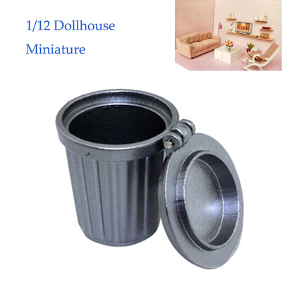 

Tailored 112 Miniature Dollhouse Accessories Mini Garbage Trash Can Decor Gift Toy