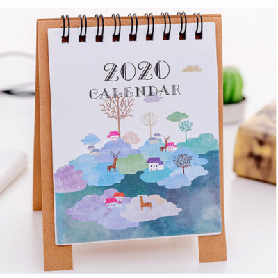 

Toponeto 2020 Cute Cartoon Mini Table Desk Calendar memorandum Plan Calendar