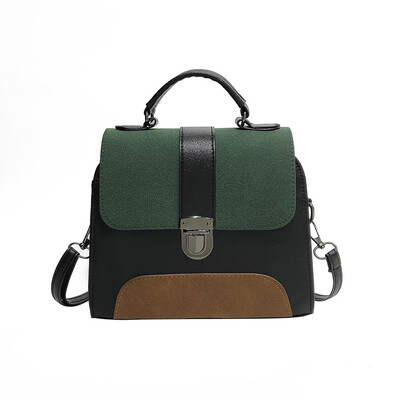 

Women Patchwork Leather Crossbody Bag Ladies Fashion Shoulder Bags High Quality Designer Luxury Handbag Casual Tote T30