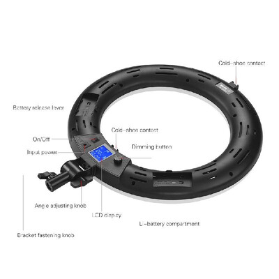 

Viltrox VL-600T Professional 3300K-5600K Bi-Color LED Ring Video Light Fill Light with Remote Control Adjustable Brightness Max P