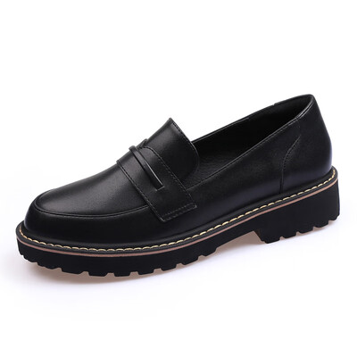 

3021 Europe&the United Kingdom single shoes womens fashion simple&thick with thin womens