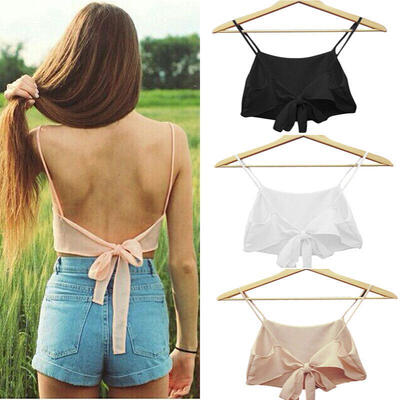 

Sexy Summer Womens Casual Tank Tops Vest Blouse Sleeveless Crop Tops Shirt US