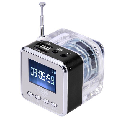 

Mini Digital Portable Music MP34 Player TF USB Disk Speaker FM Radio Blue