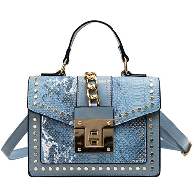 

Women Retro Serpentine Crossbody Bags Fashion Snake Print Messenger Bag PU Leather Flap Shoulder Bag Designer Handbag T2G