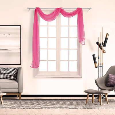 

Toponeto 1Pcs Voile Curtain Swags All Colours Pelmet Valance Net Curtains Voile Swag