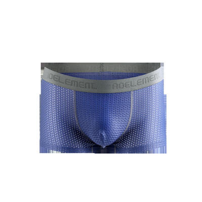 

Summer Cool Nylon Spandex Mens Boxer Briefs Ultrathin Elastic Breathable Mesh Holes 3D Convex Underwear For Men