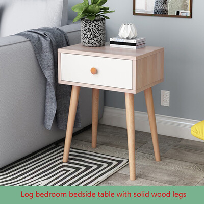 

Gobestart Simple Log Bedroom Storage Cabinet Solid Wood Legs Storage Single Drawer Cabinet