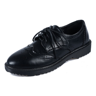 

1021-1 Europe&the United Kingdom British single shoes womens fashion simple&thick with th