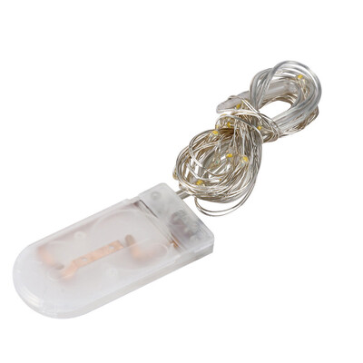 

Gobestart Button Cell Powered Silver Copper Wire Mini Fairy String Lights With 10LED Beads