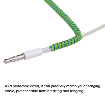 

10Pcs Spring Charging Cable Protective Sleeve 14 Meter Spiral Cord Protector for Phones Tablet Data Transfer Cable Charging Cable