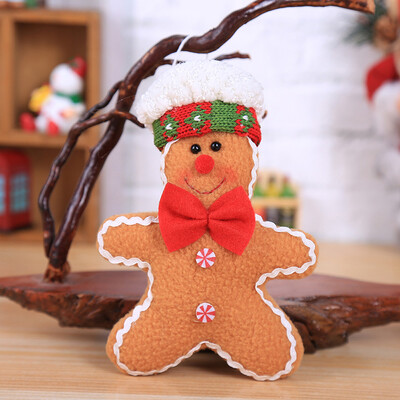 

Toponeto Christmas Decorate Gingerbread Man Ornament Plush Small Pendant Plush Toys