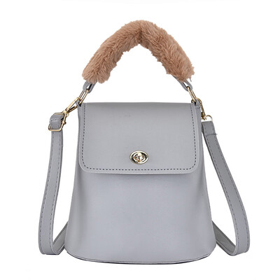 

Tailored Women Retro Lock Bucket Bag Flip Handbag Joker Shoulder Diagonal Bag