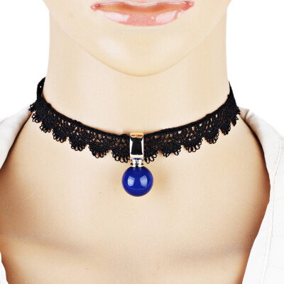 

Fashion Simple Black Lace Personality Long Section Necklace