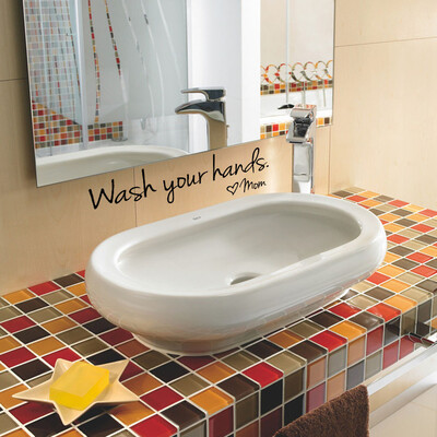 

〖Follure〗Wash Your Hands Mom Home Decor Wall Sticker Decal Bedroom Vinyl Art Mural