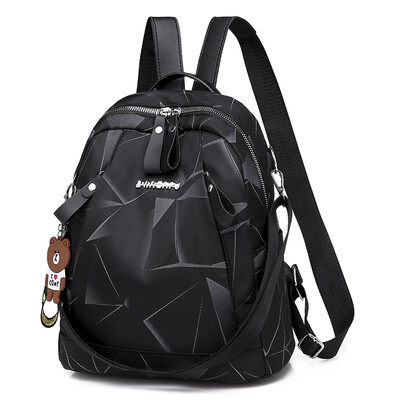 

Womens Shoulder Bag Korean Edition Trendy&Simple Nylon Oxford Backpack Ladys Canvas Bag