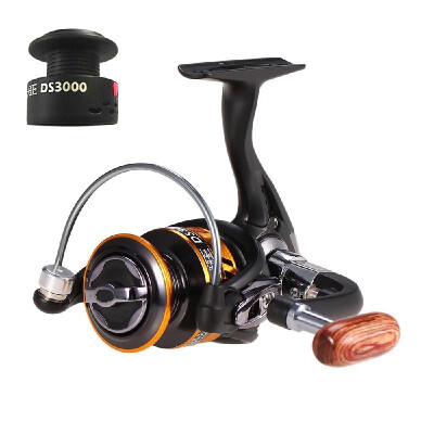 

121BB 511 Gear Ratio Lightweight Spinning Fishing Reel with Free Spare Spool for River Lake Sea Fishing