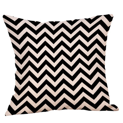 

〖Follure〗Black&White Pattern Printed Cotton Linen Throw Pillow Cases Sofa Cover Decor