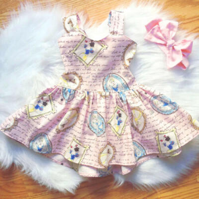 

Newest Toddler Baby Girls Princess Snow White Clothes Summer Backelss Dress Kids