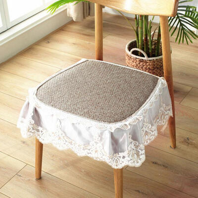 

Greensen Detachable Summer Cool Chair Seat Cushion Woven Vine Pad with Lace Trim for Home Office Car