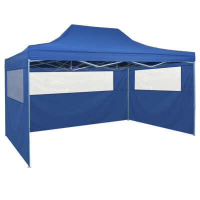 

Foldable Tent Pop-Up with 4 Side Walls 98x148 Blue