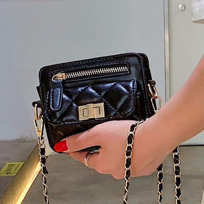 

North bag on the new rhomboid chain bag fashion girl Bao Xia new 2019 tide texture oblique carry bag girl ins