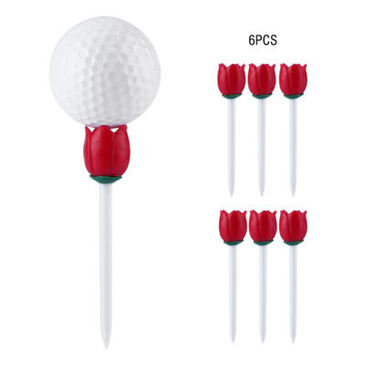 

Greensen 6pcs Portable Flower Shape Plastic Golf Tees Set Golfing Training Practice Tool Accessory