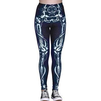 

Sexy Women Sports Yoga Pants Skeleton Fitness Trousers Stretch Leggings