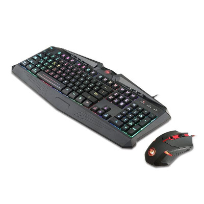 

REDRAGON S101-1 Gaming Keyboard Mouse Combo USB Wired 3200DPI 112 Keys Anti-ghosting Adjustable DPI Colorful LED Backlit for Des