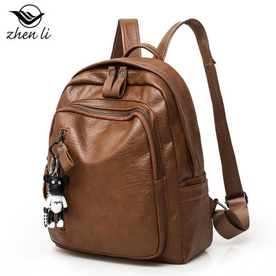 

New PU leather solid color Japanese style popular womens shoulder bag soft face female bag small pendant bag
