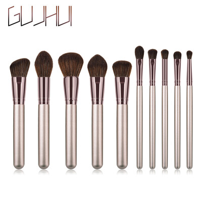 

〖Follure〗10PCS Wooden Cosmetic Makeup Brush Foundation Powder Eyeshadow Brush