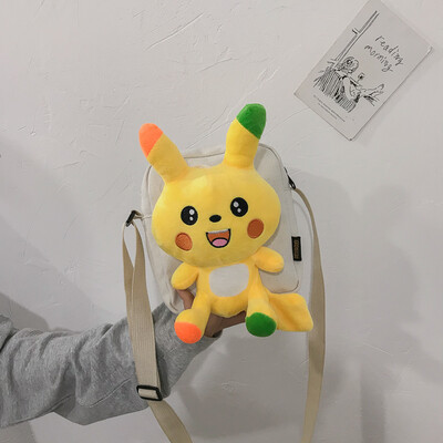 

Cartoon cute Bikachu canvas bag 2019 new fashion personality Messenger bag casual simple wild shoulder bag
