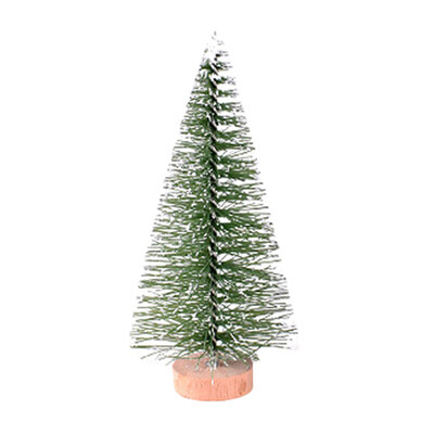 

〖Follure〗Christmas Tree Mini Pine Tree With Wood Base DIY Home Table Top Decor