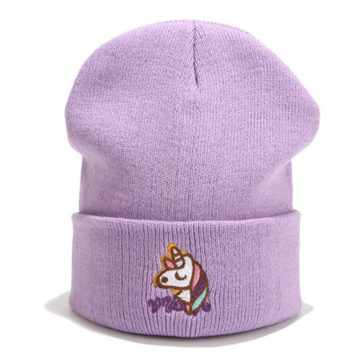 

zhongjiany Unicorn Girls Women Winter Hat Warm Soft Nice Knitted Beanie Hat Winter Hats for Women Girls