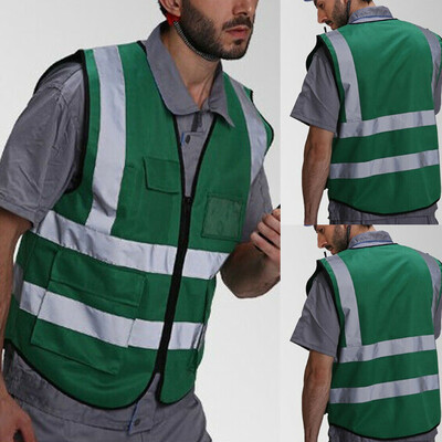 

Hi-Vis Visibility Security Work Vest Two Tone Reflective Jacket Safety Coat