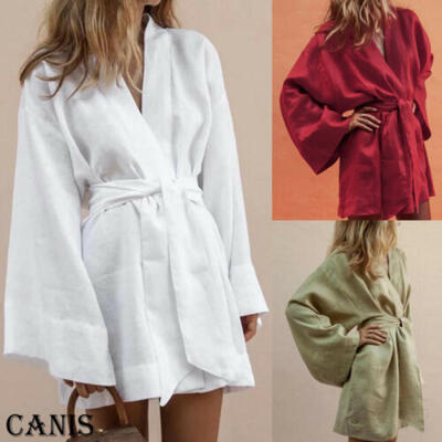 

Womens Autumn SHort Mini Dress Evening Cocktail Party Long Sleeve V-Neck Dress