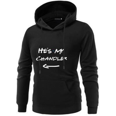 

Women Men Fashion She Is My Monica And He Is My Chandler Letter Printed Couple Hoodie Casual Sweatshirt Tops