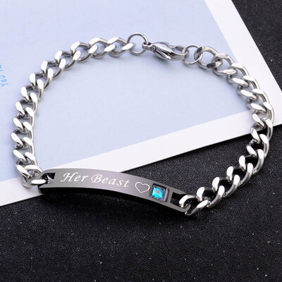 

Men&Women Edition Student Simple Bracelet His Beauty Her Beast Pair Bracelet Student Bracelet
