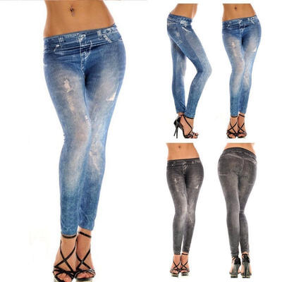 

Women Skinny Pants Jeggings Stretchy Slim Leggings Jeans Pencil Tight Trousers One Szie