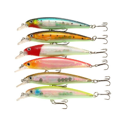 

6 PCS 11cm 131g Fishing Lure Bait Hard Fish Bait Treble Hook Fishing Tackle with Portable Storage Box