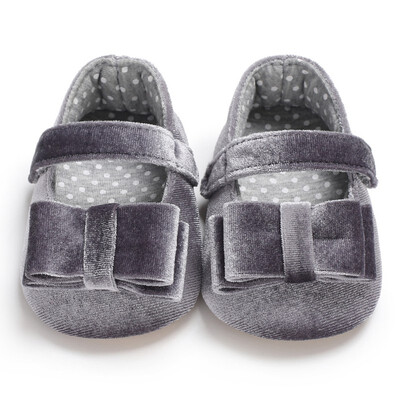 

Spring Summer Children Toddler Shoes Soft Suede Baby Girl Princess Shoes Fashion Bow Solid Childrens The First Walker