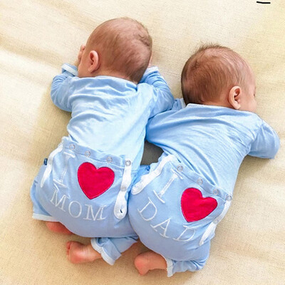 

Toddler Infant Baby Girls Boys Letter Print Button Romper Jumpsuit Outfits