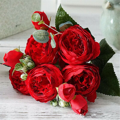 

1 Bouquet Artificial Fake Rose Silk Flower Bridal Hydrangea Wedding Party Décor
