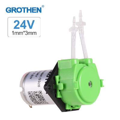 

GROTHEN DC 24V Dosing Pump Peristaltic Pump Mini Water Liquid Pump Peristaltic Tube Head Self-Priming Function for Aquarium Lab Ch