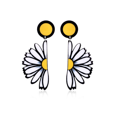 

Womens Fashion Daisy Flower Pendant Statement Stud Earrings Party Ear Jewelry