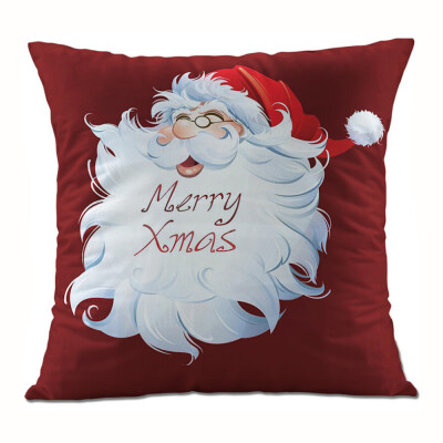 

Tailored Christmas Santa Claus Pillow Case Sofa Waist Throw Cushion Cover Home Decor