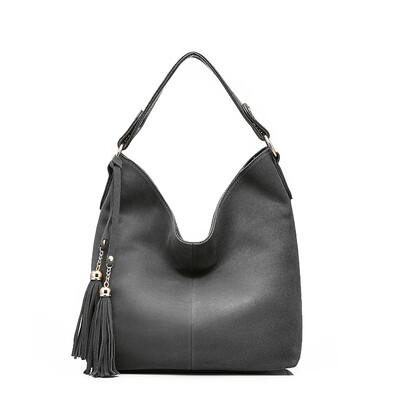 

REALER brand designer handbag for women large tote bag female solid nubuck leather shoulder crossbody bag ladies messenger bags