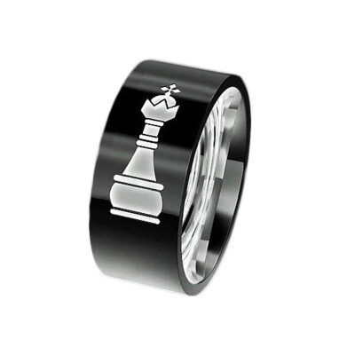 

Fashion KING QUEEN Ring Titanium Steel Matching Couple Rings for Men&Women Valentines Day Gifts