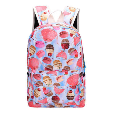 

Cute Women Men Food Print Canvas Backpacks Teen Travel Shoulder Schoolbags