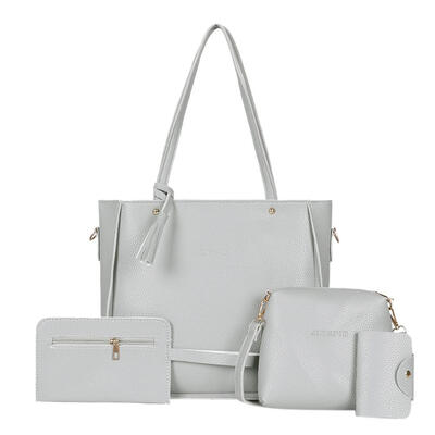 

4pcsset Litchi Pattern Women Shoulder Crossbody Handbags Clutch Card Bags